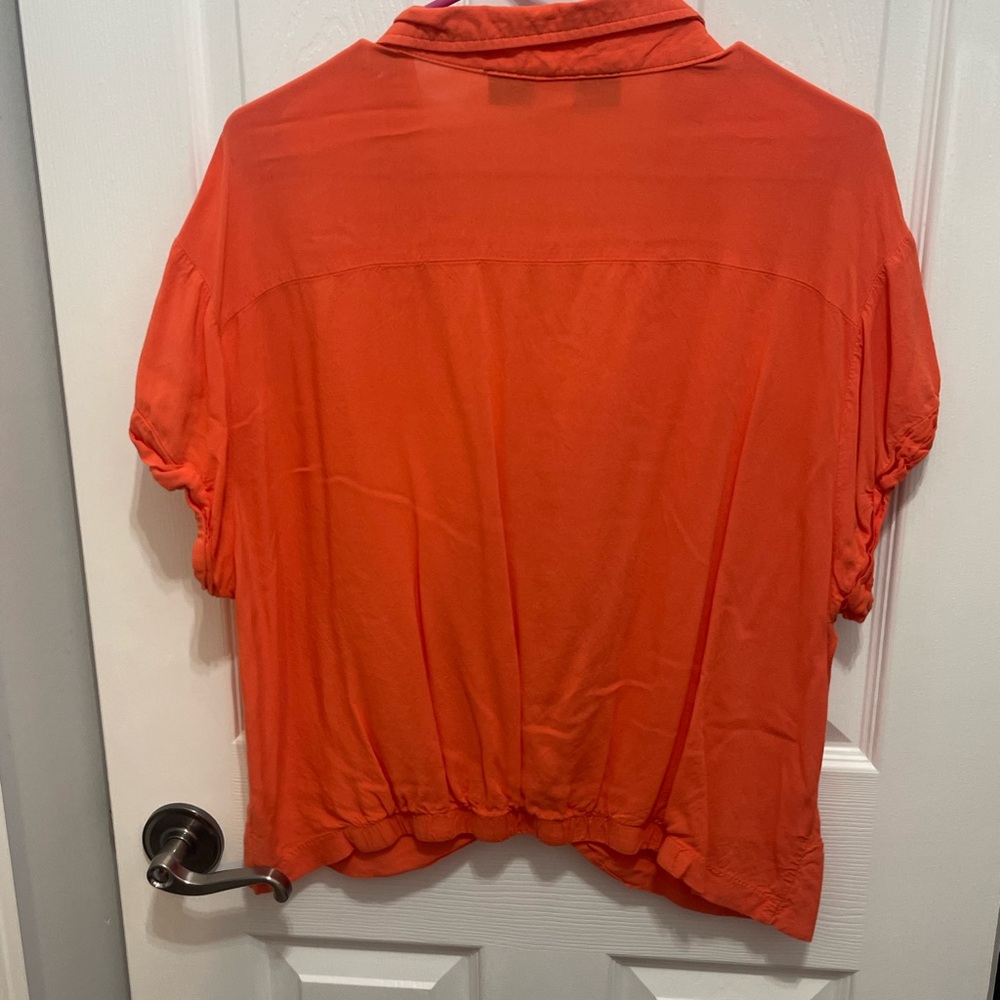 LAWLESS Women's Orange Button-Up Top - Picture 7 of 9